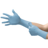Micro-Touch Exam Glove Medium Sterile Pair Nitrile Extended Cuff Length Textured Fingertips Blue Chemo Tested, 6034152, Case of 4
