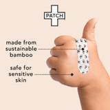 Patch Kids Adhesive Strip Bamboo / Coconut Oil Kid Design (Pandas) 3/4 X 3 Inch Sterile, PATCOCT, Box of 3
