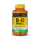 Vitamin Supplement Mason Natural® Vitamin B12 1000 mcg Strength Tablet 100 per Bottle 31184509661 Bottle of 1 31184509661 Mason Natural® 853039_BT