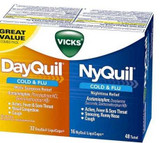 Cold and Cough Relief DayQuil® Nyquil® Combo Pack 325 mg - 10 mg - 5 mg Strength and 325 mg - 15 mg - 6.25 mg Strength Gelcap 48 per Box 32390001452 Carton of 48 32390001452 DayQuil® Nyquil® Combo Pack 829814_CT
