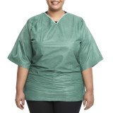 Scrub Shirt 2X-Large Green Without Pockets Short Sleeve Unisex 62217 Case of 30 62217 Graham Medical Products 956042_CS