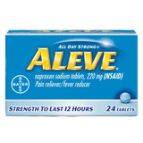Aleve Pain Relief 220 mg Strength Naproxen Sodium Tablet 24 per Bottle, 00280601024, Bottle of 1