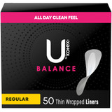 U by Kotex Balance Panty Liner Thin Light Absorbency, 03600042489, Box of 50