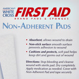 American White Cross Non-Adherent Dressing 3 X 4 Inch Sterile 1 per Pack, 7575033, Pack of 1
