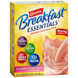 Carnation Breakfast Essentials Oral Supplement Strawberry Sensation Flavor Powder 1.26 oz. Individual Packet, 50000486502, Pack of 1
