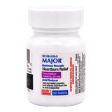 Major Original Strength Heartburn Relief, Famotidine 20 mg, 50 Tablets per Bottle Bottle of 1 904578051 Major® 1103621_BT