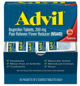 Pain Relief Advil® 200 mg Strength Ibuprofen Tablet 50 per Box 30573015489 Box of 100 30573015489 Advil® 770833_BX