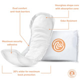 Nexwear Moderate Bladder Control Pad 10 Inch Length Moderate Absorbency Super Absorbent Core One Size Fits Most, 3390, Case of 90