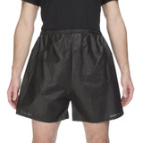 Exam Shorts, Reflections, L & XL, Black, Spunbond, Polypropylene, Adult, 900532, Pack of 1