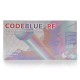 CODEBLUE PF Exam Glove Large NonSterile Latex Extended Cuff Length Fully Textured Blue Not Rated, 23-36, Box of 1