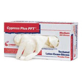 Cypress Plus PFT Exam Glove Large NonSterile Latex Standard Cuff Length Fully Textured Ivory Not Rated, 23-96, Box of 100