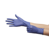 McKesson Confiderm LDC Exam Glove Medium NonSterile Nitrile Standard Cuff Length Fully Textured Blue Chemo Tested / Fentanyl Tested, 14-6N44C, Box of 250