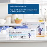 McKesson Confiderm LDC Exam Glove Medium NonSterile Nitrile Standard Cuff Length Fully Textured Blue Chemo Tested / Fentanyl Tested, 14-6N44C, Case of 2500