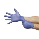McKesson Confiderm LDC Exam Glove Large NonSterile Nitrile Standard Cuff Length Fully Textured Blue Chemo Tested / Fentanyl Tested, 14-6N46C, Case of 2500