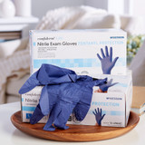 McKesson Confiderm LDC Exam Glove Large NonSterile Nitrile Standard Cuff Length Fully Textured Blue Chemo Tested / Fentanyl Tested, 14-6N46C, Case of 2500
