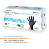 McKesson Confiderm LDC Exam Glove Large NonSterile Nitrile Standard Cuff Length Fully Textured Blue Chemo Tested / Fentanyl Tested, 14-6N46C, Case of 2500