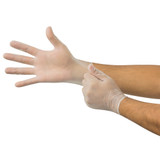 Micro-Touch Elite Exam Glove Large NonSterile Stretch Vinyl Standard Cuff Length Smooth Ivory Not Rated, 3093, Box of 100