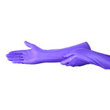 Purple Nitrile Max Exam Glove Small NonSterile Nitrile Extended Cuff Length Fully Textured Purple Not Rated, 44992, Box of 50