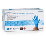 Exam Glove McKesson Confiderm® 6.8C Large NonSterile Nitrile Standard Cuff Length Fully Textured Blue Chemo Tested / Fentanyl Tested 14-6N661C Box of 100 14-6N661C McKesson Confiderm® 6.8C 1225750_BX