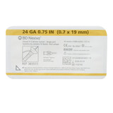 Nexiva Closed IV Catheter 24 Gauge 3/4 Inch Vialon Biomaterial Winged Hub Blood Control, 383511, Box of 20