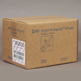 Insyte Autoguard BC Peripheral IV Catheter 20 Gauge 1 Inch BD Vialon Winged Hub Blood Control Push Button Safety, 382633, Case of 200