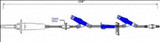 Primary IV Administration Set ICU Gravity 2 Ports 15 Drops / mL Drip Rate Without Filter 100 Inch Tubing Solution B9201 Case of 25 B9201 ICU 664522_CS