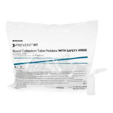 McKesson Prevent® HT Needle Holder with Safety Shield Universal Fit, Clear, Non-Stackable, Multi-Sample, With Safety Hinge 13 mm and 16 mm Blood Collection Tubes 16-BCTHLDRSF Bag of 25 16-BCTHLDRSF McKesson Prevent® HT 1144306_BG
