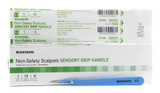 McKesson Scalpel with Sensory Grip Handle, Size No. 11, Sterile, 10 per Box, Box of 10