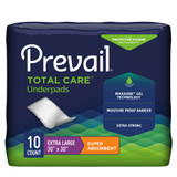 Prevail Total Care Disposable Underpad 30 X 30 Inch Super Absorbent Core Heavy Absorbency, UPS-120/1, Pack of 10