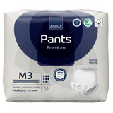 Abena Premium Pants M3 Absorbent Underwear Pull On with Tear Away Seams Adult Medium Unisex Disposable Heavy Absorbency, 1000021324, Pack of 15