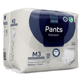 Abena Premium Pants M3 Absorbent Underwear Pull On with Tear Away Seams Adult Medium Unisex Disposable Heavy Absorbency, 1000021324, Pack of 15