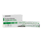 Surgical Blade McKesson Brand Stainless Steel No. 15 Sterile Disposable Individually Wrapped 1642 Box of 100 1642 McKesson Brand 854371_BX