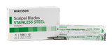 Surgical Blade McKesson Stainless Steel No. 15 Sterile Disposable Individually Wrapped 1642 Box of 100