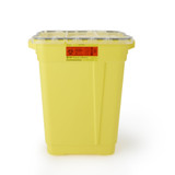 BD Chemotherapy Waste Container Yellow Base 23-1/2 H X 20 W X 14-3/4 D Inch Vertical Entry 17 Gallon, 305614, Case of 5