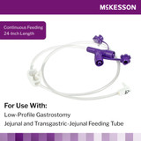 McKesson Enteral Feeding Extension Set 24 Inch, Enfit, Y-Port, Right Angle Connector and Clamp, NonSterile, 194-0121-24, Case of 30