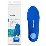 McKesson Brand Insole Full Length Size D Polypropylene / EVA / Polyester / Poron® Black / Blue Male 7 to 7-1/2 / Female 9 to 9-1/2 16-1005-01D Case of 12 16-1005-01D McKesson Brand 1205395_CS