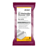 Sage Skin Prep Wipe 6 per Pack Soft Pack 2% Strength CHG (Chlorhexidine Gluconate) NonSterile, 9717, Pack of 1
