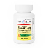 Geri-Care Laxative Tablet, Bisacodyl USP 5 mg, 12 Bottles, Case of 12