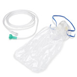 McKesson NonRebreather Oxygen Mask Elongated Style Adult One Size Fits Most Adjustable Head Strap, 3228-E, Case of 50