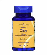 Mineral Supplement Foster & Thrive™ Zinc Gluconate 50 mg Strength Tablet 100 per Bottle Unflavored 01093995688 Bottle of 1 01093995688 Foster & Thrive™ 1238894_BT