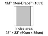 Surgical Drape 3M™ Steri-Drape™ X-Large Incise Drape 23 W x 33 L Inch Sterile 1051 Case of 40 1051 3M™ Steri-Drape™ 5722_CS