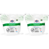 Clorox Healthcare Surface Disinfectant Cleaner Premoistened Hydrogen Peroxide Based Manual Pull Wipe 185 Count Pouch Unscented NonSterile, 30827, Case of 2