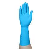 Utility Glove Medium Flock Lined Latex / Nitrile Blue 13 Inch Straight Cuff NonSterile, 5789016, Pair of 1