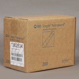 Insyte Autoguard BC Peripheral IV Catheter 20 Gauge 1.16 Inch BD Vialon Straight Hub Blood Control Push Button Safety, 382534, Case of 200