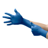 Ultrasense Exam Glove Small NonSterile Nitrile Standard Cuff Length Textured Fingertips Blue Not Rated, US-220-S, Box of 1