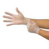 Derma Free Exam Glove X-Large NonSterile Vinyl Standard Cuff Length Smooth Clear Not Rated, DF-850-XL, Box of 100