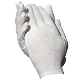 Cara Infection Control Glove Medium Cotton White Wrist Length Hemmed Cuff NonSterile, 03805600082, Pair of 1