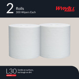 WypAll GeneralClean L30 Multipurpose Task Wipe Heavy Duty 300 Count Roll 9-4/5 X 14-1/5 Inch NonSterile Disposable, 05820, Case of 2