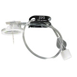 Surecan Safety II Huber Needle Infusion Set 20 Gauge 1/2 Inch 7-1/2 Inch Tubing Without Port, 4447043-02, Box of 20