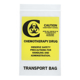 Hazardous Drug Bag Caution / Chemotherapy Drug / Observe Safety Precautions for Handling and Administration / Transport Bag Clear 9 X 12 Inch, Q455, Case of 500